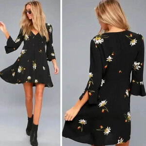 Free People Time On My Side Mini Wrap Dress